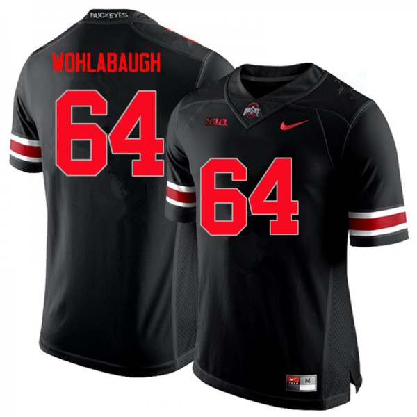 Ohio State Buckeyes #64 Jack Wohlabaugh Men Official Jersey Black OSU77087